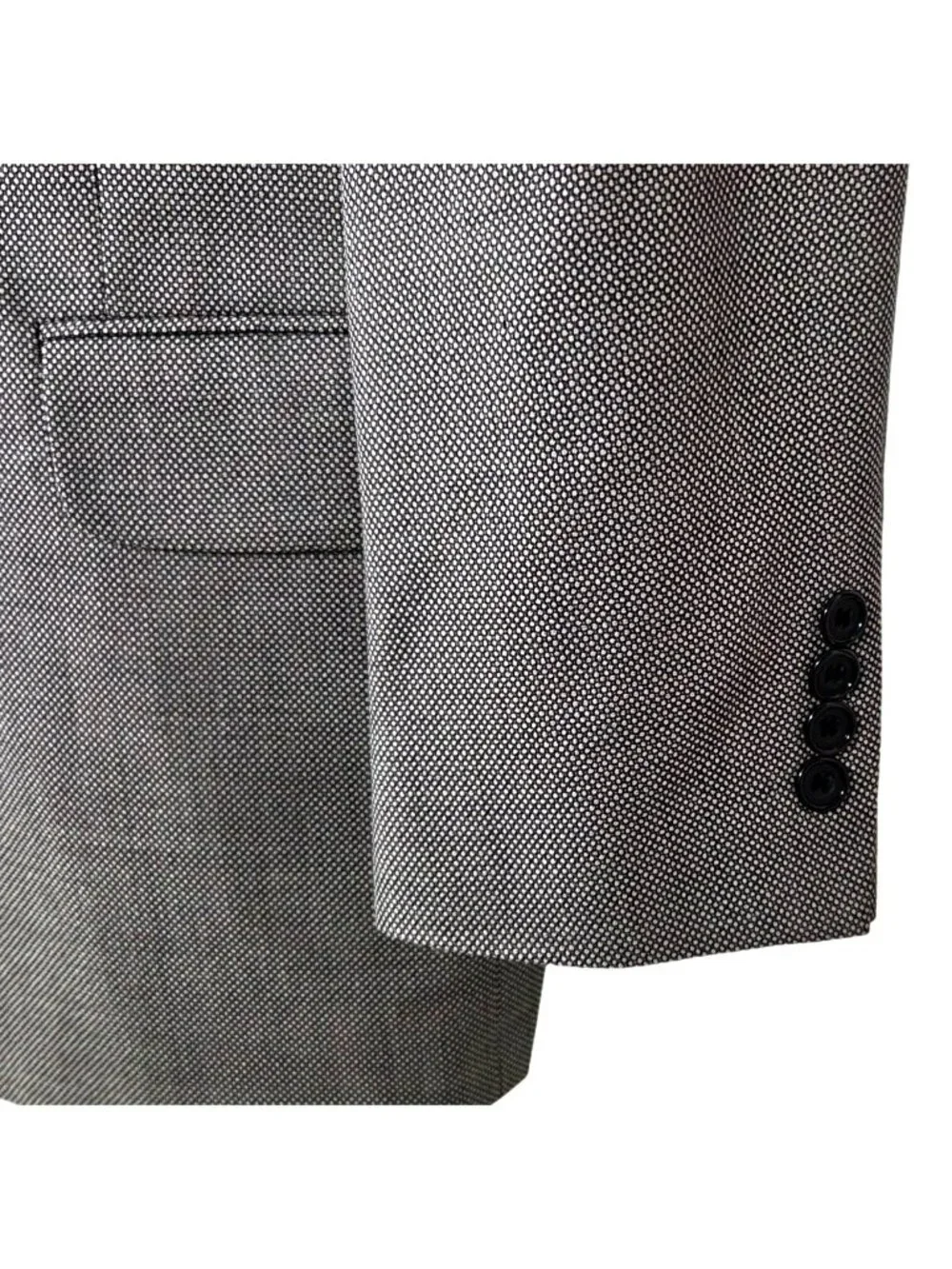 Oscar de la Renta Gray Single Breasted 3 Button Sport Coat Blazer Jacket Men 40R